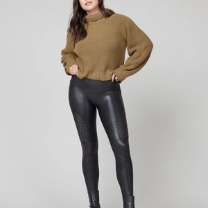 SPANX faux leather Moto legging Sz S